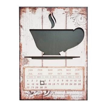 Quadretto/calendario legno tazza, 50x70 cm