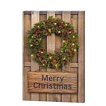 Quadro natalizio Merry Christmas, 50x40 cm (kit da 3)