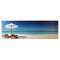 Quadro lucido "spiaggia/mare", 140x35 cm