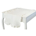 Runner da tavola bianco con volant Romantic Linen