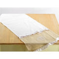 Runner da tavola naturale con bordo bianco (kit da 5)