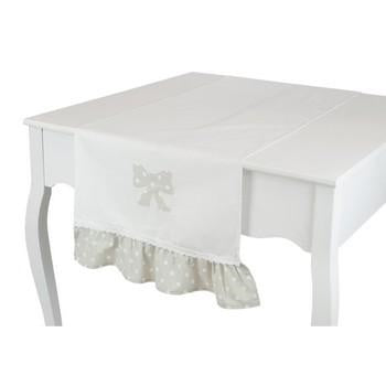 Runner da tavola con pizzo e fiocco a pois (kit da 3)