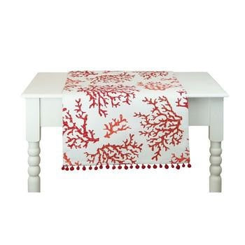 Table runner corallo rosso, 45x145 cm