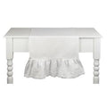 Runner da tavola con volant collezione shabby chic, 150x45 cm (kit da 3)