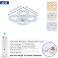 Ventilatore da Soffitto Moderno con Luce, Silenzioso, Telecomando, 3 CCT Dimmerabili, 3 Velocità, Lampada LED – foto 8