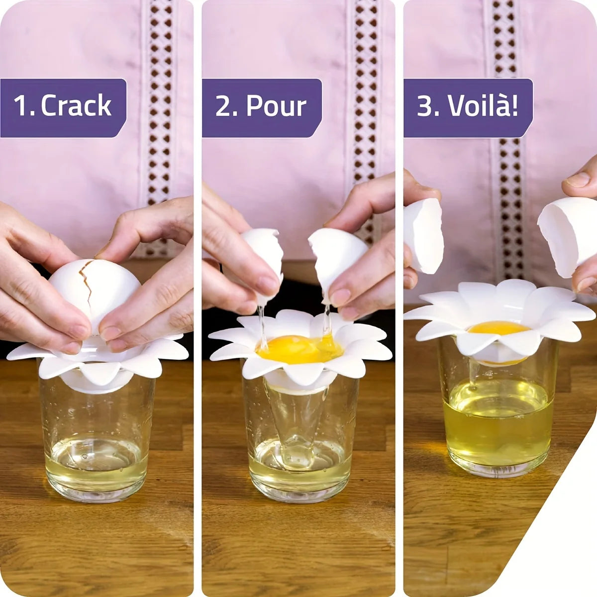 Separatore di Tuorlo d'Uovo Floreale per Cucina