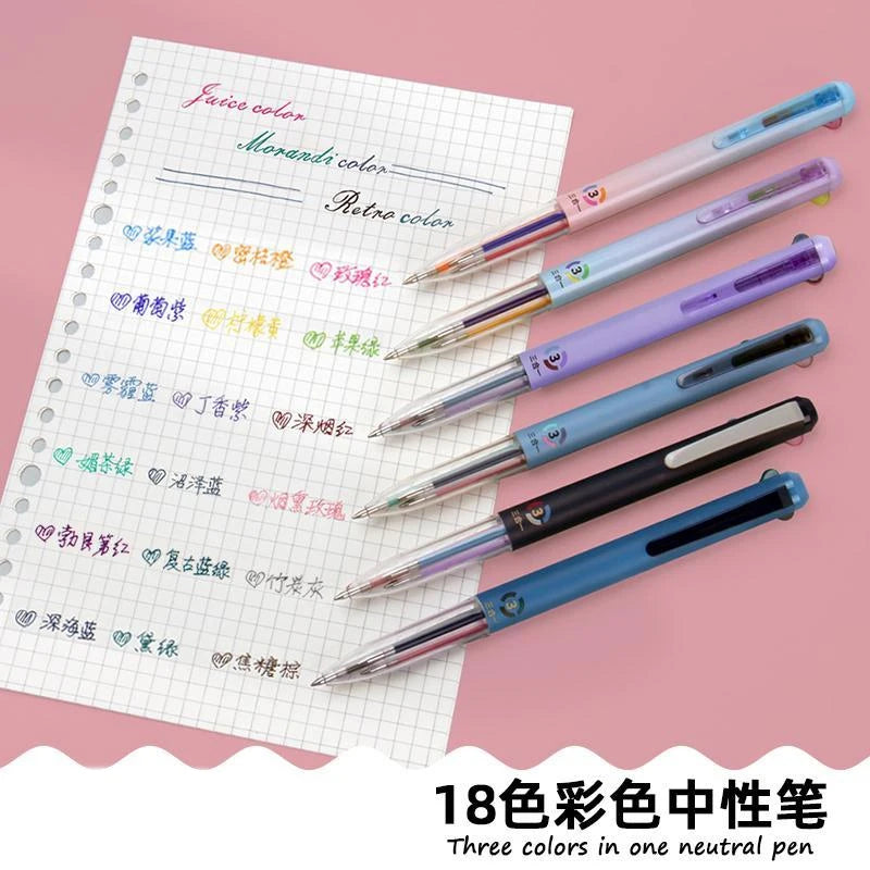 Penna gel 3 in 1 retrattile 0,5 mm, set fino a 18 colori – dettaglio 4