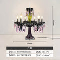Lampadario in cristallo colorato a candela, 6 o 8 luci – dettaglio 9