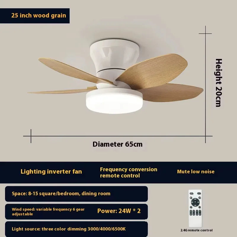 Ventilatore da soffitto piccolo con luce LED, 6 velocità – dettaglio 5