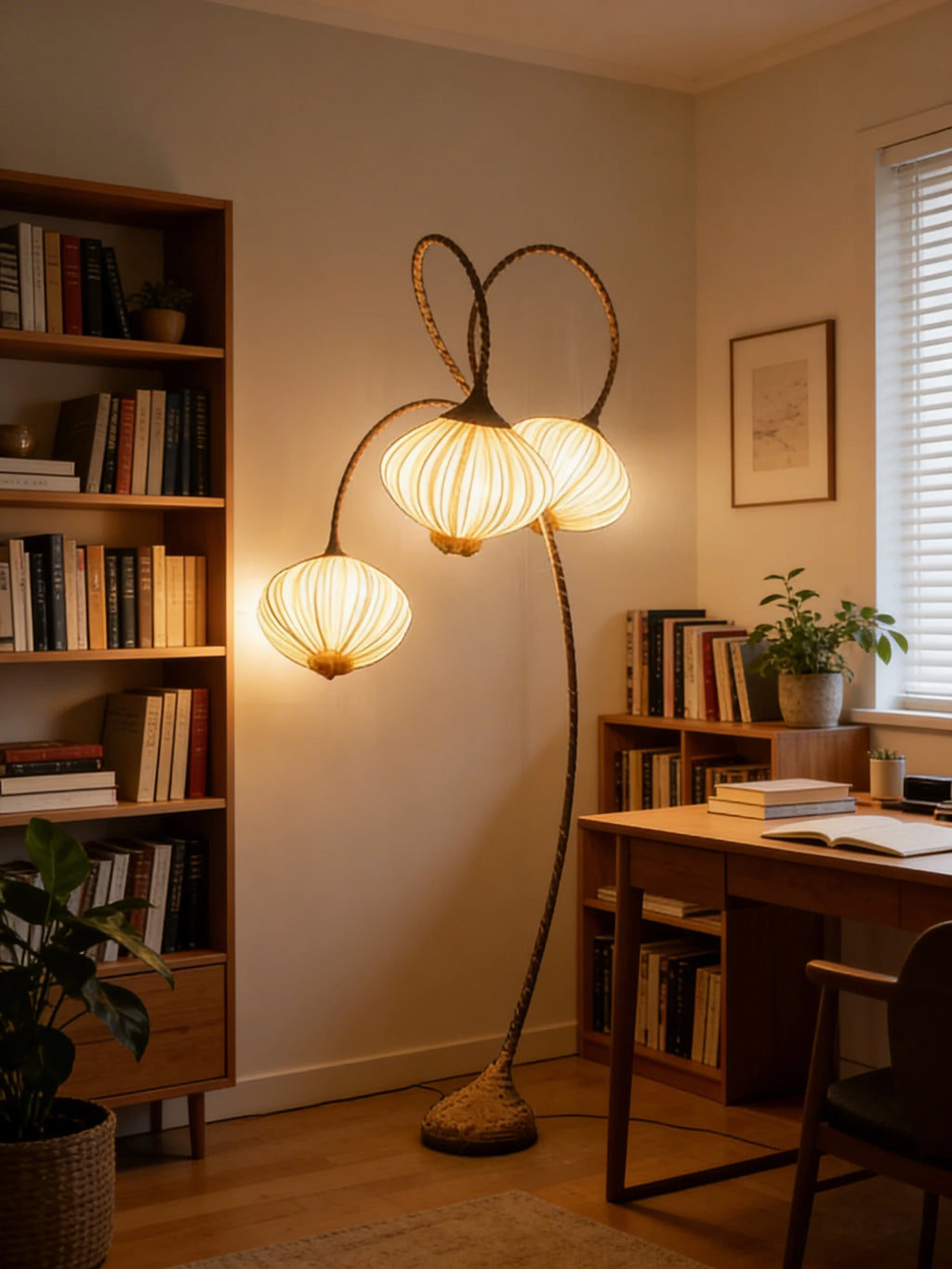 Lampadario in tessuto stile fattoria, 3 luci o applique – dettaglio 1