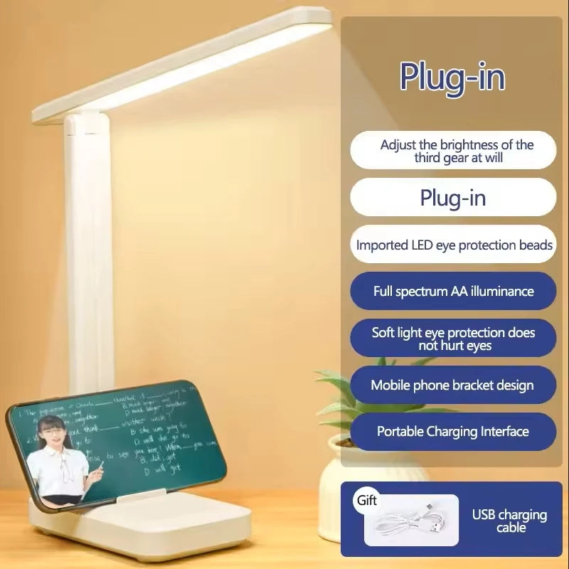 Lampada da scrivania a LED pieghevole USB, 3 livelli – foto 7