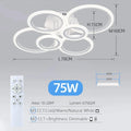 Lampadario LED ad anello a soffitto, 4 o 6 luci – dettaglio 7