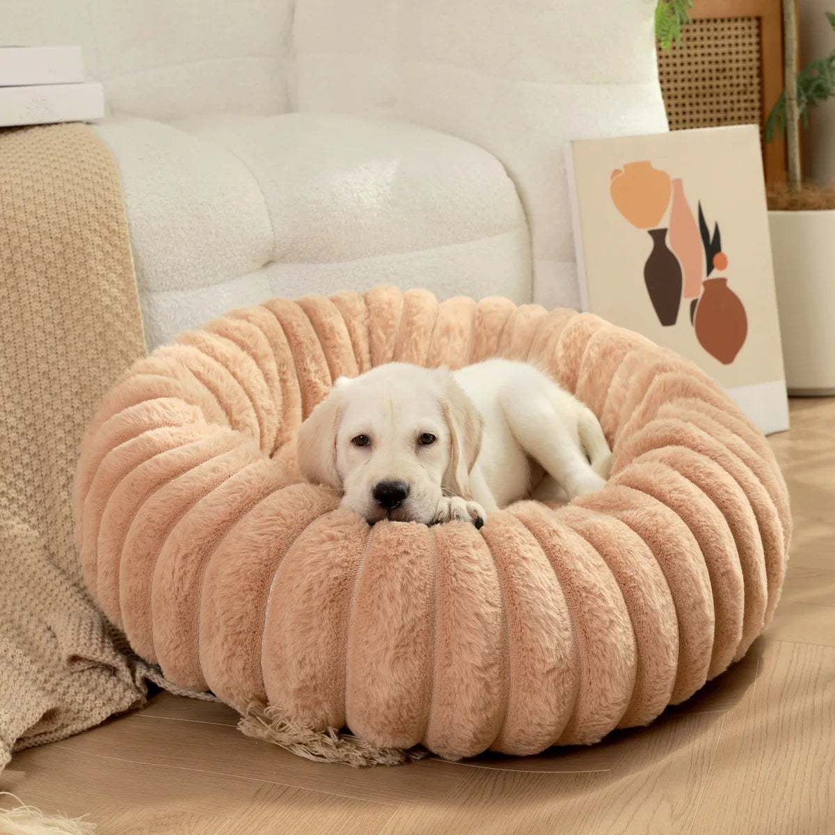 Letto rotondo lavabile per cani e gatti, da 40 a 90 cm – dettaglio 1