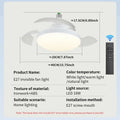 Ventilatore da soffitto 2-in-1 con luce e telecomando, ventola a LED con attacco E27, ventilatore a spirale – foto 7