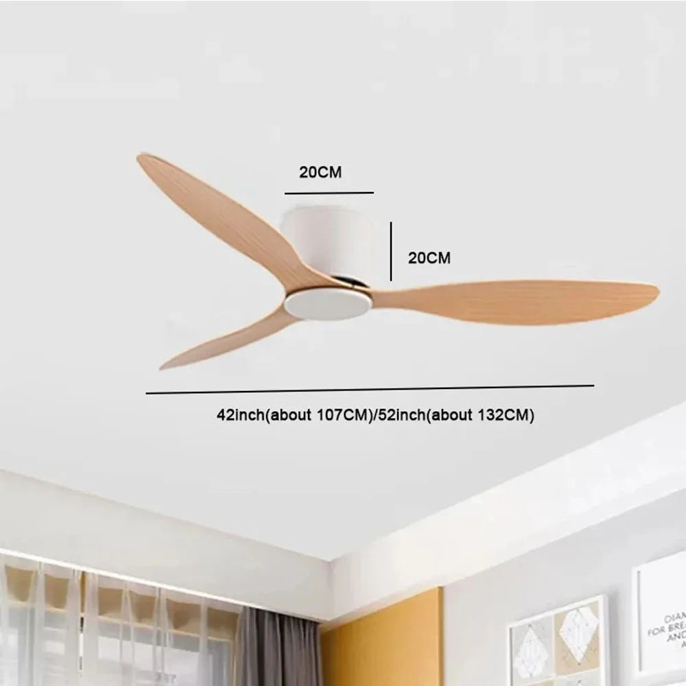 42 Ventilatori da soffitto da 52 pollici Nessuna luce Motore CC Ventilatori di raffreddamento con telecomando – foto 4