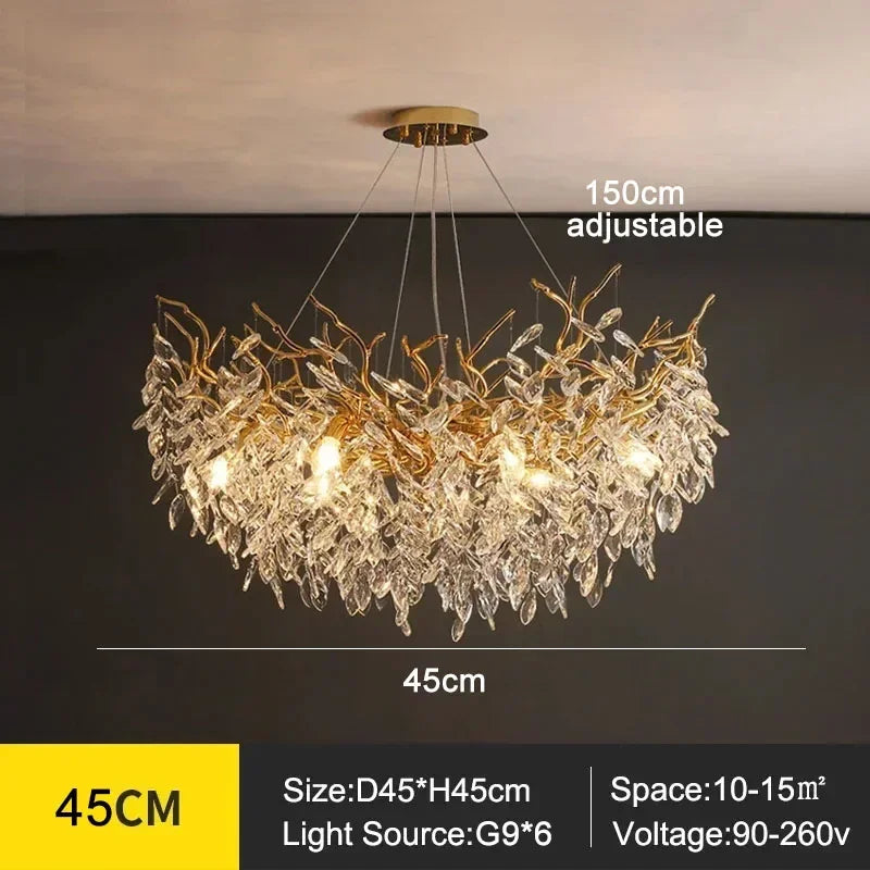 Lampadario moderno di lusso a soffitto in cristallo Lampada a sospensione a led Sala da pranzo Soggiorno Camera da letto Decorazioni per la casa Lampada da parete Lampada a sospensione