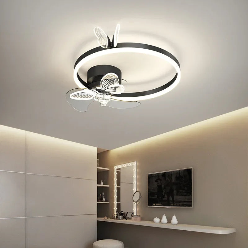 Ventilatore da soffitto a farfalla con luce LED dimmerabile – dettaglio 5
