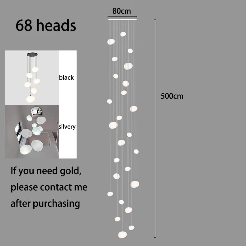 Lampadario nordico per scale e sale da pranzo, da 6 a 15 luci – dettaglio 12