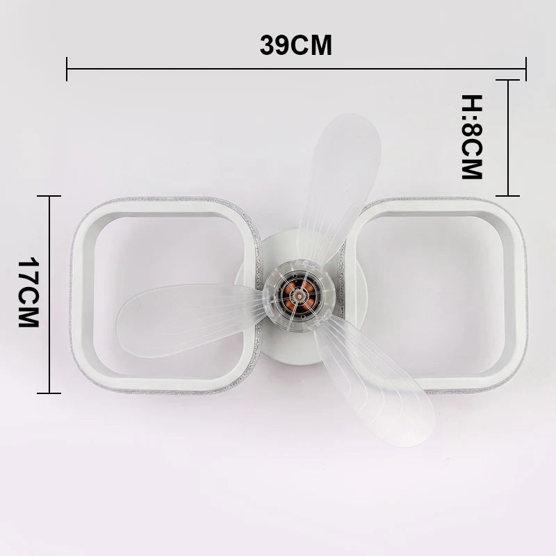 Ventilatore da Soffitto LED E27 con Telecomando per Regolazione Luminosità, Adatto per Soggiorno, Studio, Uso – foto 7