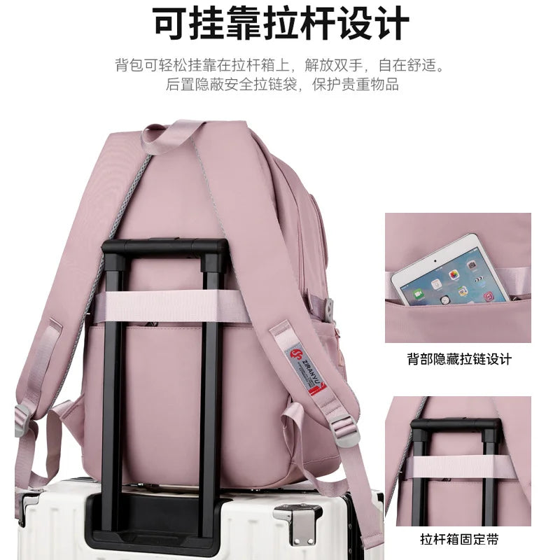 Zaino scolastico per ragazze con astuccio tondo, 15 pollici – foto 3
