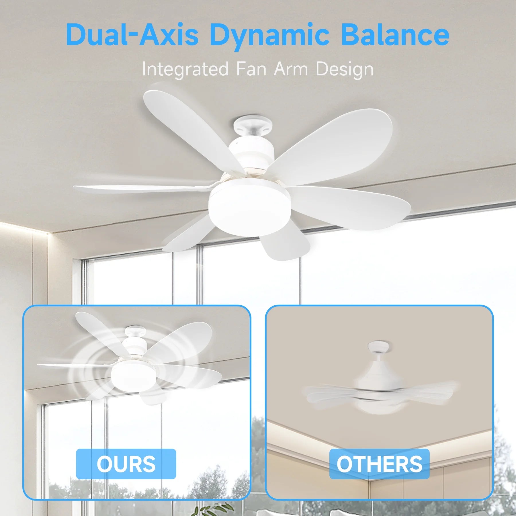 Ventilatore da soffitto 2026 NUOVO con luci LED da 40W, telecomando per camera da letto e soggiorno – foto 6