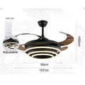 2025 Ventilatore da soffitto a LED minimalista nordico 42 pollici Pale retrattili Lampade da camera da letto – foto 6