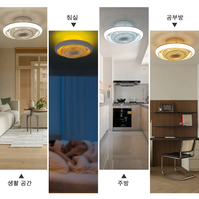 Ventilatore da soffitto con luce LED, smontabile e silenzioso – foto 6