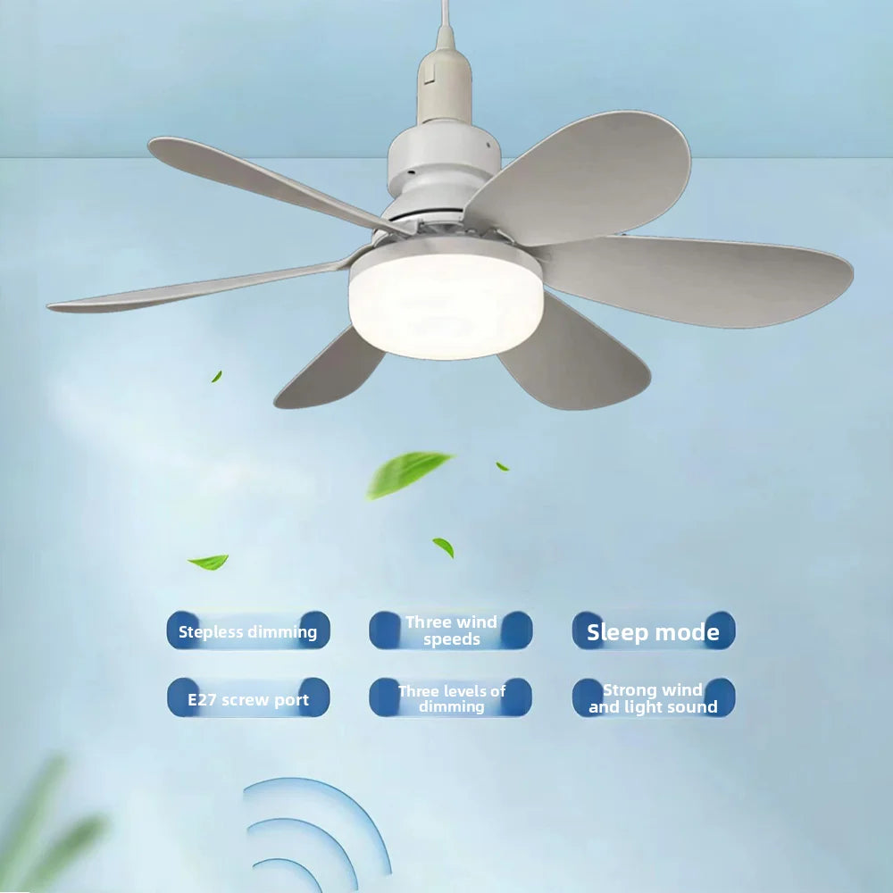 Ventilatore da Soffitto LED 30W/40W con Attacco E27 e Telecomando Dimmerabile per Soggiorni, Uffici e – foto 5