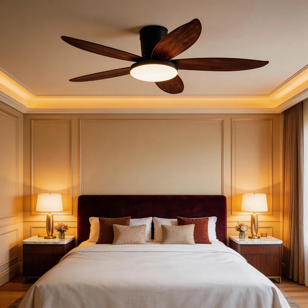 Ventilatore da soffitto con luce, 3 o 5 pale, da 65 a 110 cm – dettaglio 5