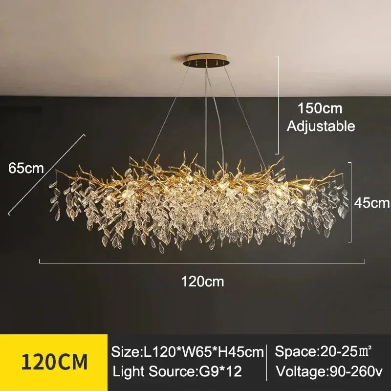 Lampadario moderno di lusso a soffitto in cristallo Lampada a sospensione a led Sala da pranzo Soggiorno Camera da letto Decorazioni per la casa Lampada da parete Lampada a sospensione