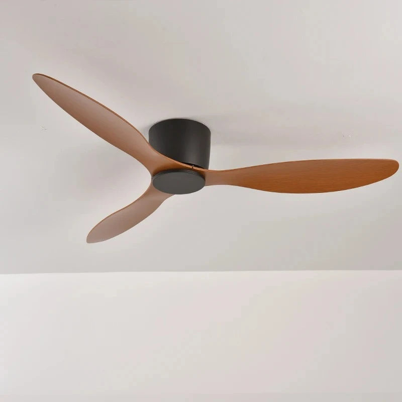 Ventilatore da soffitto moderno senza luci, motore DC, per loft a soffitto basso, con telecomando – foto 7