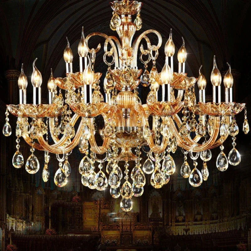Lampadario di cristallo a LED, da 6 a 18 bracci