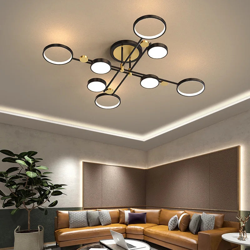 Lampadario a sfere in vetro e ferro battuto, 4, 6 o 8 luci – dettaglio 4