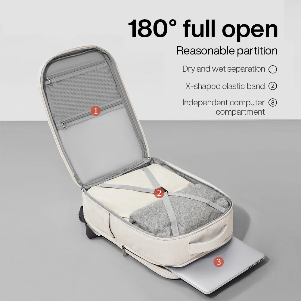 Zaino da viaggio impermeabile con scomparto per laptop – dettaglio 3