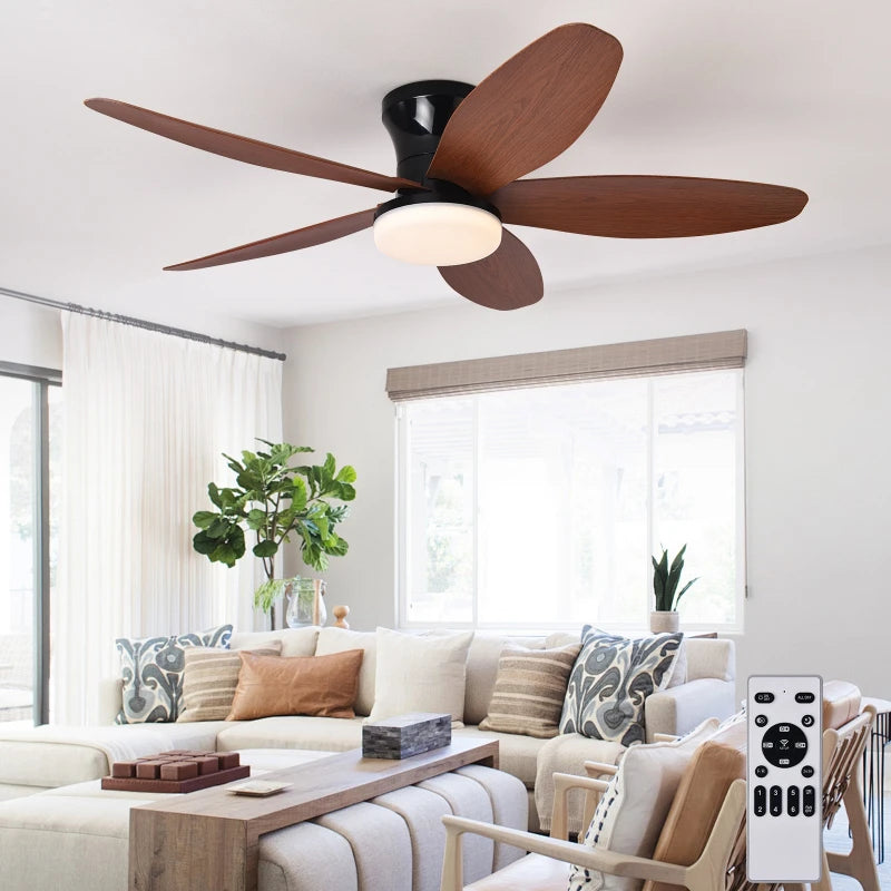 Ventilatore da soffitto 5 pale a incasso, stile mid-century