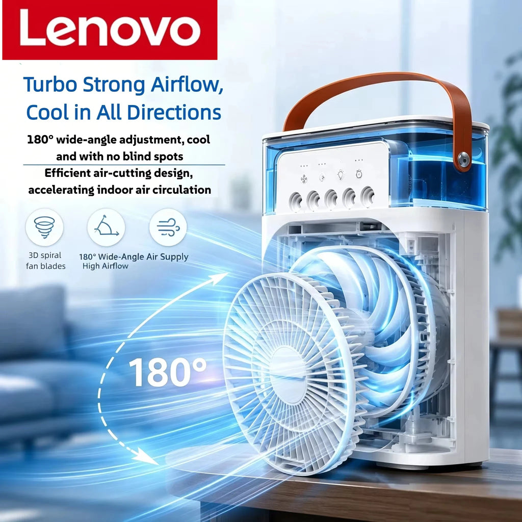 Ventilatore da scrivania USB con nebulizzatore e luce LED