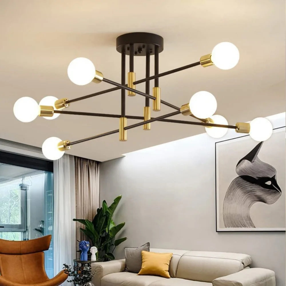 Lampadario retro a 4 luci senza sorgente luminosa – dettaglio 4