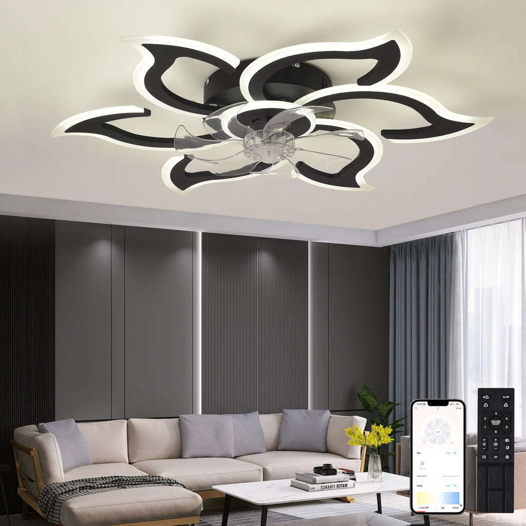 Ventilatore da soffitto a incasso con plafoniera e telecomando