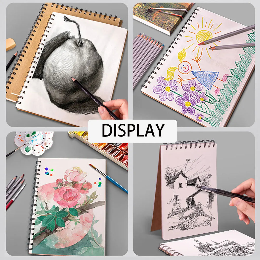 Album da disegno a spirale in carta kraft, 160 g – foto 5