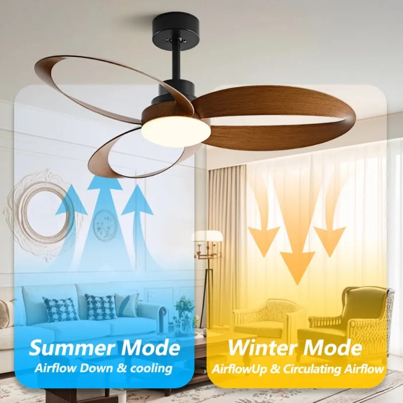 Ventilatore da soffitto 2026 da 42/52 pollici con lampada, stile industriale vintage in legno, per – foto 6