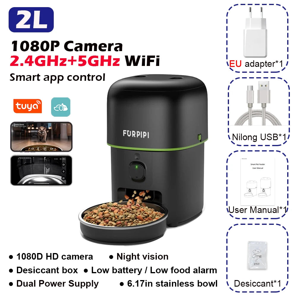 Distributore automatico di crocchette con telecamera HD e WiFi – dettaglio 8