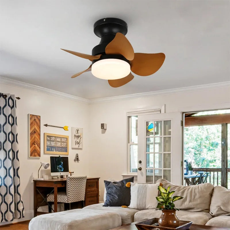Ventilatore da soffitto LED a 3 pale con luce e telecomando – dettaglio 1