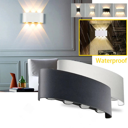 Applique LED da parete IP65 per interni ed esterni, 4-12W