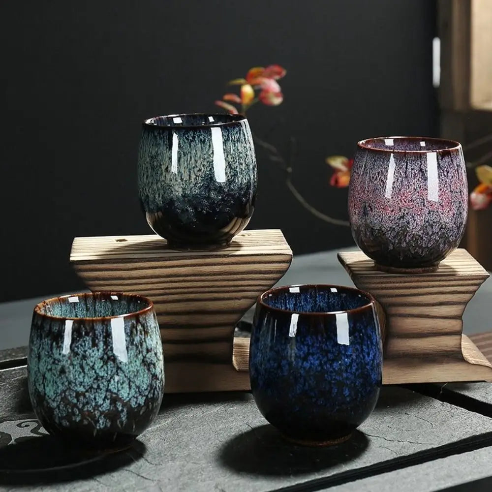 Tazza da tè in ceramica stile giapponese, 8 colori – dettaglio 1