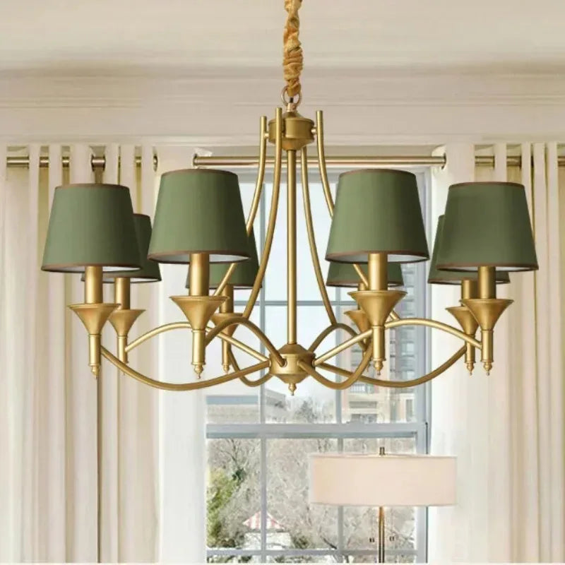 Lampadario vintage in metallo, da 3 a 10 luci
