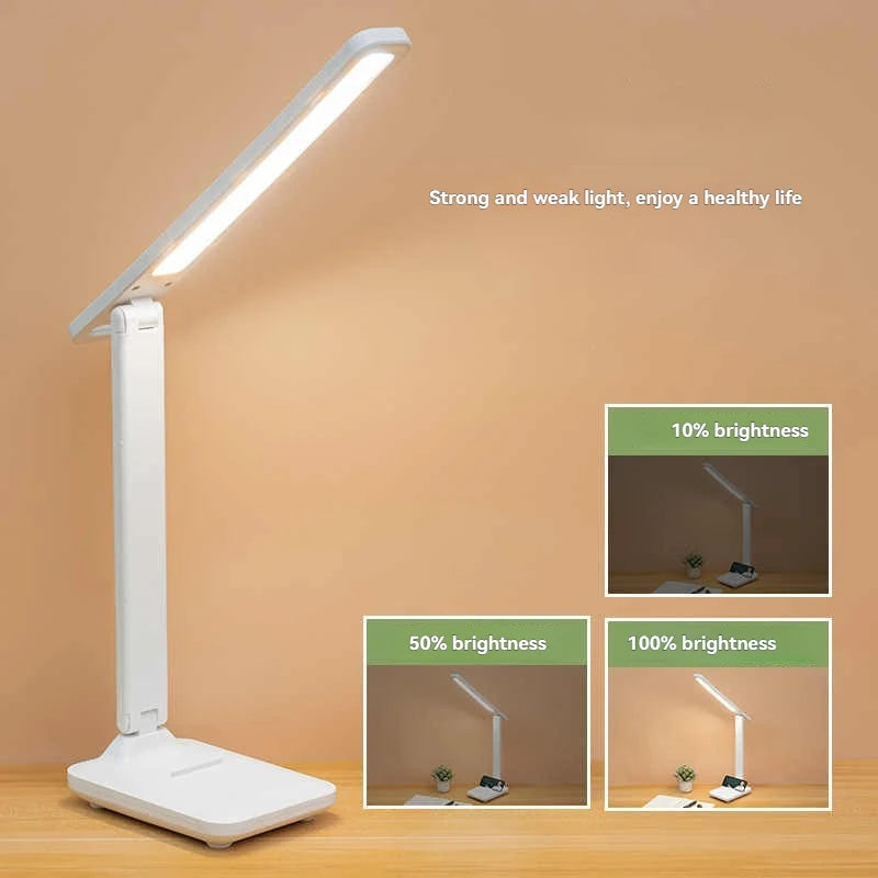 Lampada da scrivania a LED pieghevole USB, 3 livelli – foto 3