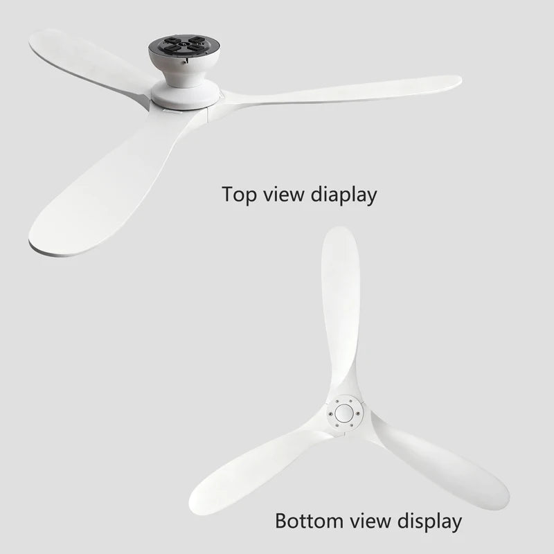 Ventilatore da soffitto basso profilo 3 pale in legno, motore DC – dettaglio 4