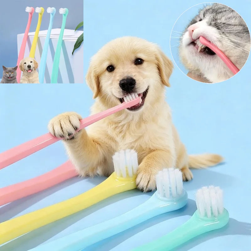 Spazzolini da denti per cani e gatti, set da 1, 4 o 8 pezzi