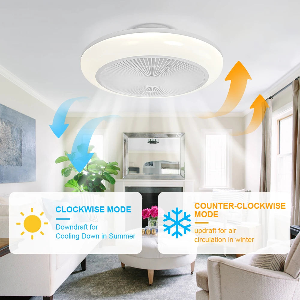 Ventilatore da soffitto con luce dimmerabile e pale a scomparsa – dettaglio 5