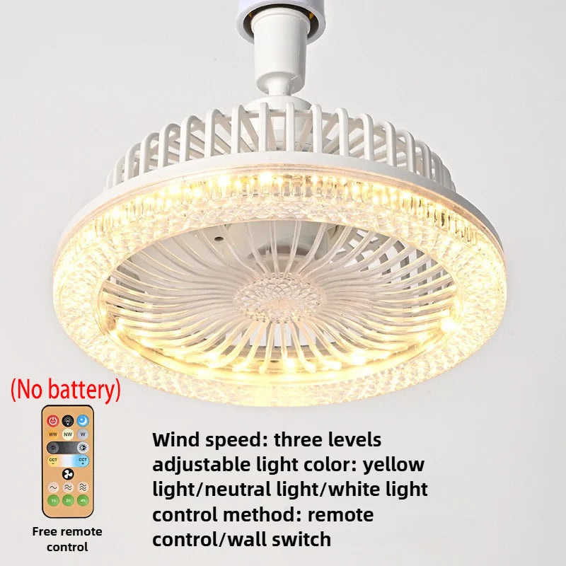 Ventilatore da soffitto LED con attacco E27 e telecomando – dettaglio 6